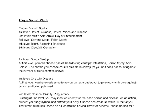 create a homebrew dungeons and dragons subclass for an existing 5e 2014 class